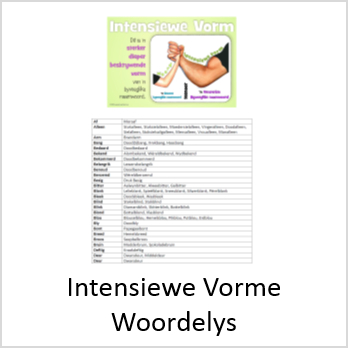 Woordelys Intensiewe Vorme PDF – iKnowThat